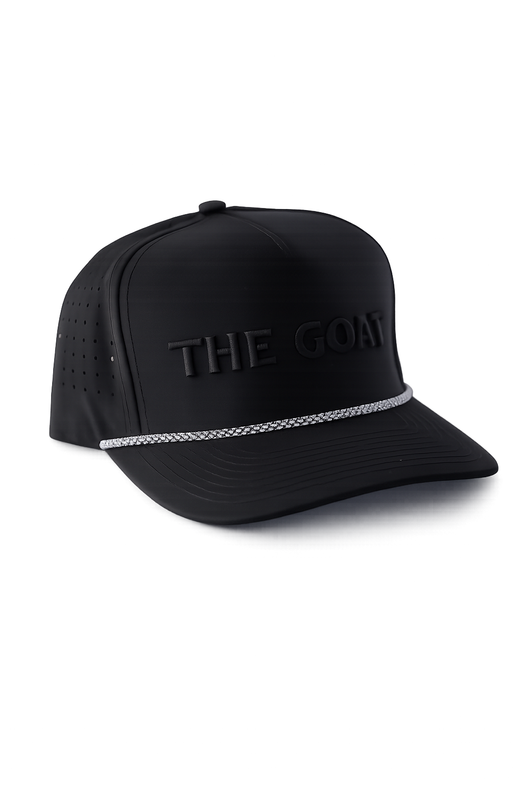 "The GOAT" Black Performance Rope Snapback