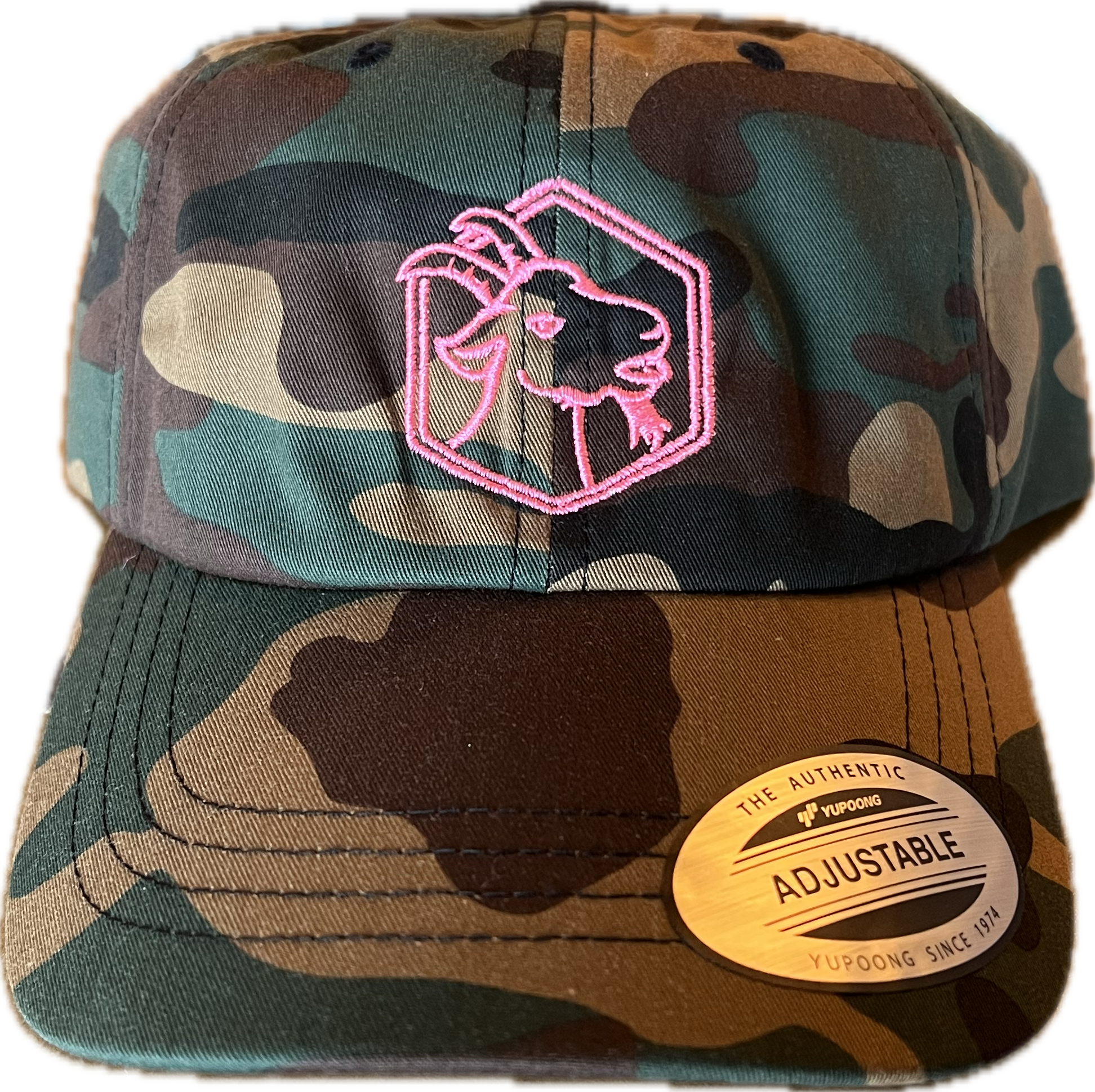 Embroidered Camo Pink Dad Hat